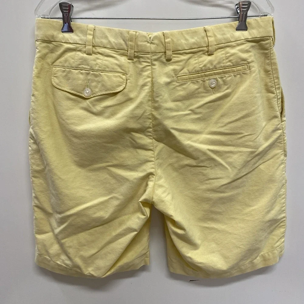 As Is Polo Ralph Lauren Yellow Flat Front Shorts Mens 33 34 Waist 9